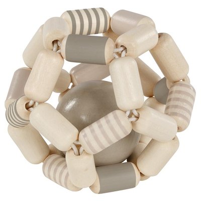 Hochet balle flexible gris blanc GOKI