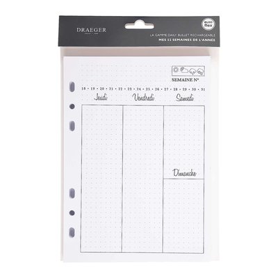Recharge bullet journal - pages semaines DRAEGER PARIS