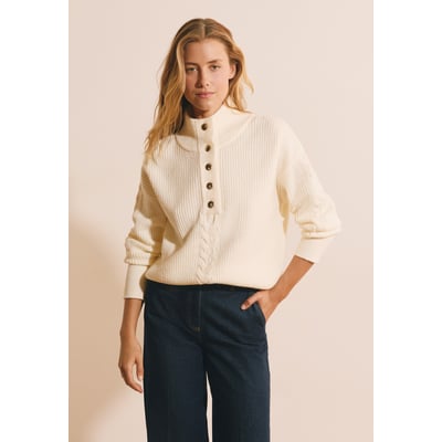 Pull manches longues avec détail bouton doré SUSIE BIG ETAM