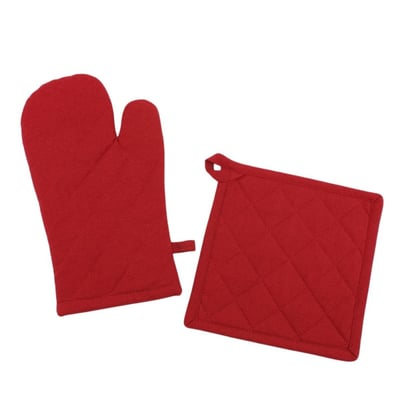 Set gant + manique 100% coton ORNAMI