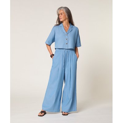 Pantalon large bleu chambray RODIER