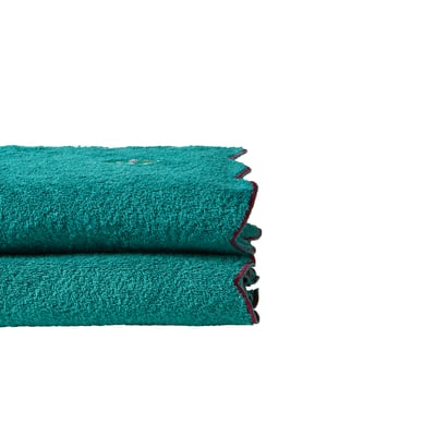 Drap de bain coton bio BUNDI CARRE BLANC