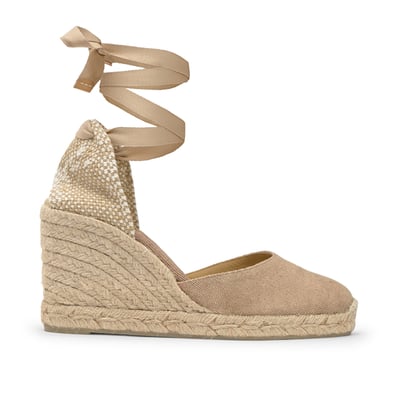 Espadrilles compensées à lacets avec plateforme tressée CARINA PLATFORM CASTANER