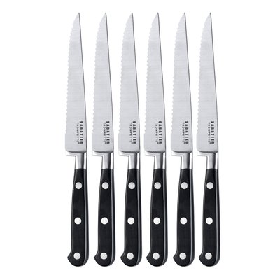 Coffret 6 couteaux steak lame dentée - SABATIER TROMPETTE RICHARDSON SHEFFIELD
