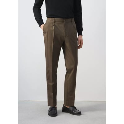 Pantalon regular-fit pinces MANGO MAN