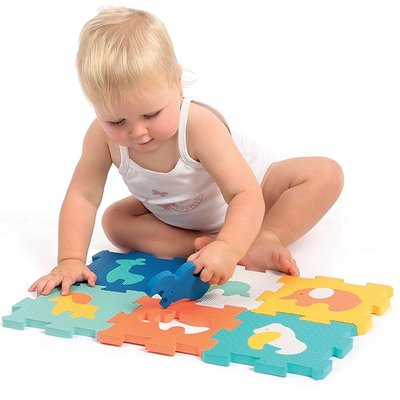 Petit tapis dalles en mousse avec animaux LUDIMOUSSE