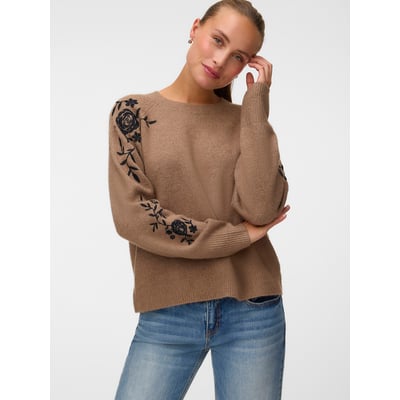Camisola de mangas compridas com detalhes bordados VERO MODA