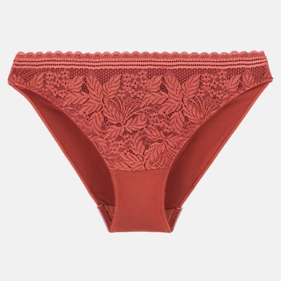 Slip en dentelle et microfibre, Signature JEANNE LA REDOUTE COLLECTIONS