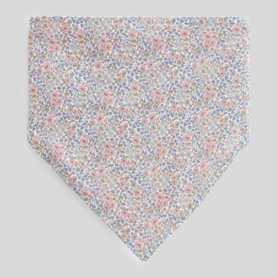 Bavoir imprimé fleurs en coton BOUT'CHOU