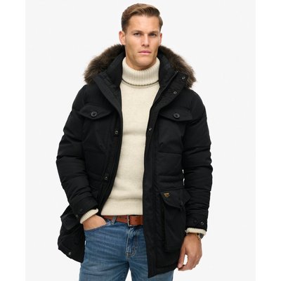 Doudoune homme noir fourrure shop