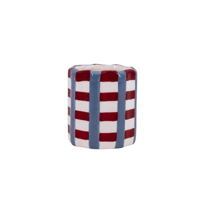 Bougie parfumée en céramique à damiers 8x9cm ORNAMI