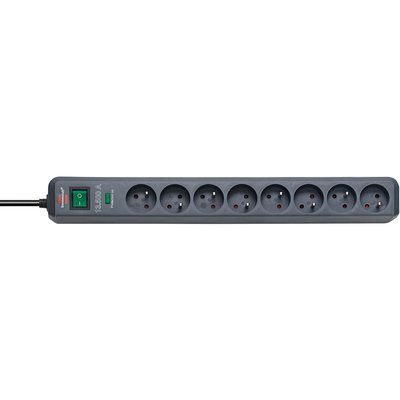 Multiprise 8 PRISES ANTHRACITE 1.4M H05VV-F3G1.5 BRENNENSTUHL