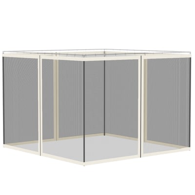 Moustiquaires pour gazebos Nylon Noir OUTSUNNY