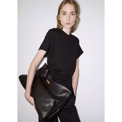 T-shirt froncé coton MANGO