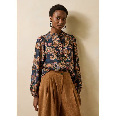 Chemise manches longues imprimée encolure tunisienne LA FEE MARABOUTEE