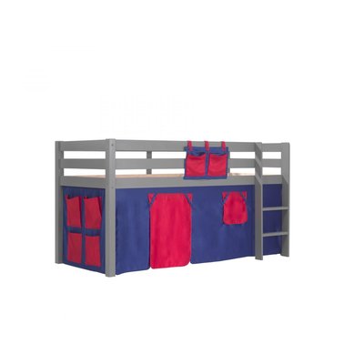Lit Enfant Surélevé + Rideau de lit Domino VIPACK