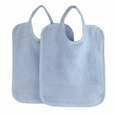 Lot de 2 bavoirs elastique avec toile aïda MAIDA LINANDELLE