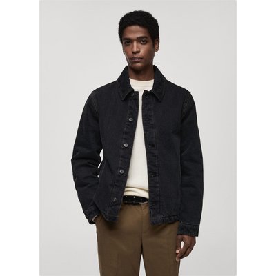 Blouson en jean délavé foncé MANGO MAN