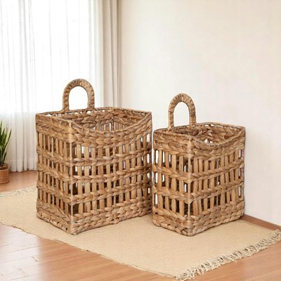 Panier de rangement à suspendre en jacinthe d'eau (lot de 2) PIER IMPORT