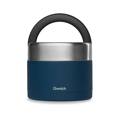 Lunch box repas isotherme inox Granite Bleu 850ml QWETCH