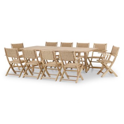 Salon de jardin, 10 chaises, SIENA & SERENA DEFORA HOME