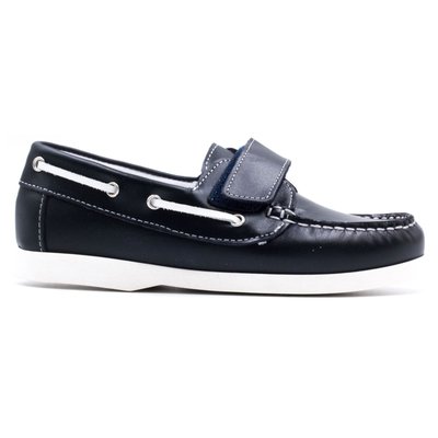 Chaussures bateau en cuir à scratch BOAT BONI&SIDONIE