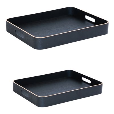Set De 2 Plateaux Rectangulaires - Noir TABLE PASSION