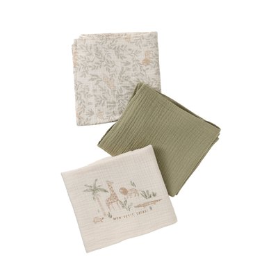 Lot de 3 langes en gaze de coton BABYLON VERTBAUDET