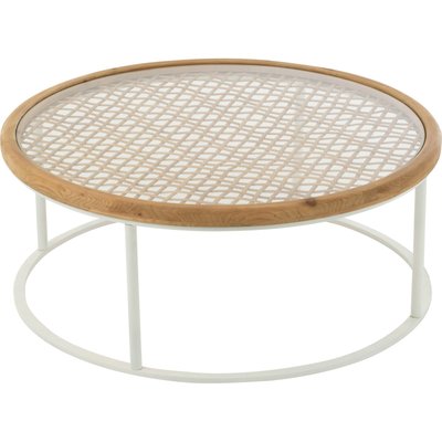 Table basse épicéa et fer  design naturel salon élégant RECOLLECTION