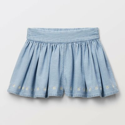 Short brodé en jean MONOPRIX