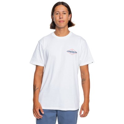 Small Logo T-Shirt with Crew Neck and Short Sleeves QUIKSILVER