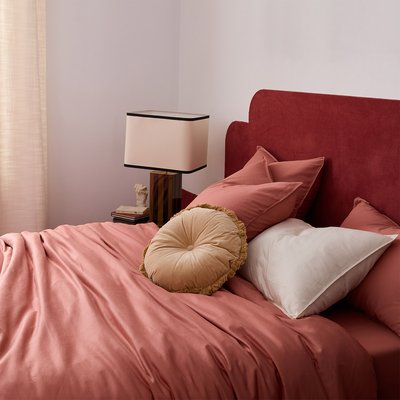 Housse de couette en satin de coton lavé gris, PALERME OLIVIER DESFORGES