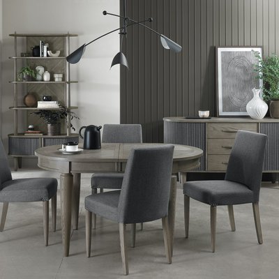 Table de repas extensible 140/185 plateau ovale en bois HOUSTON PIER IMPORT