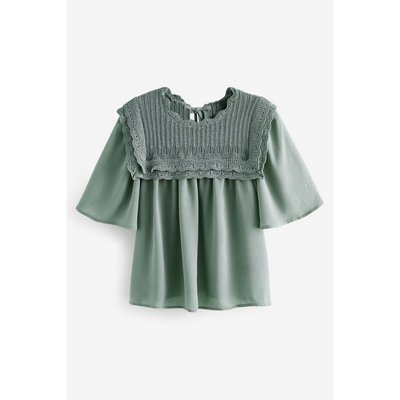Blouse avec superposition en maille à volants NEXT