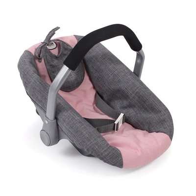 Siège de voiture pour poupées gris rose BAYER CHIC 2000
