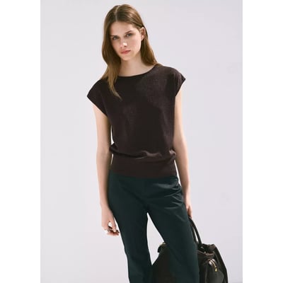 Haut en maille col bateau MANGO