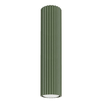 Plafonnier Aluminium Vert Olive GU10 1 Karbon 30 EDEN