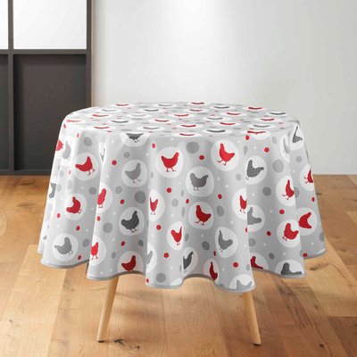 Nappe ronde Cocotte suzette gris DOUCEUR D'INTÉRIEUR