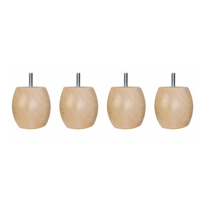 Lot de 4 pieds de lit boule 7 cm CAMIF