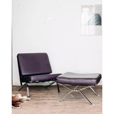 Fauteuil en cuir Jakob N°46 - Bon état DEBONGOUT