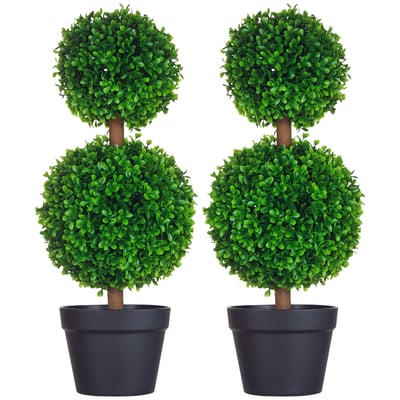 Topiaires artificielles PE Vert HOMCOM
