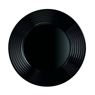 Assiette plate  Harena Noir - Luminarc - verre trempé extra résistant LUMINARC