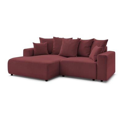 Canapé d'angle convertible 3 places en tissu chiné, ATILLA BOBOCHIC