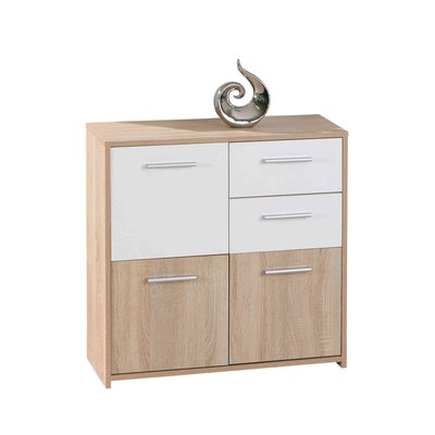 Commode 3 portes 2 tiroirs en bois TERRE DE NUIT