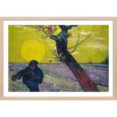 Poster Le semeur au soleil couchant - Vincent Van Gogh HEXOA