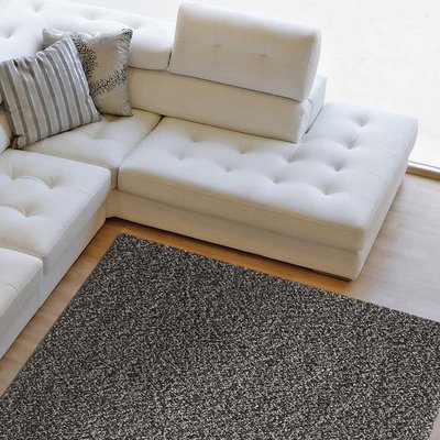 Tapis shaggy tissé motif uni BASIC UN AMOUR DE TAPIS