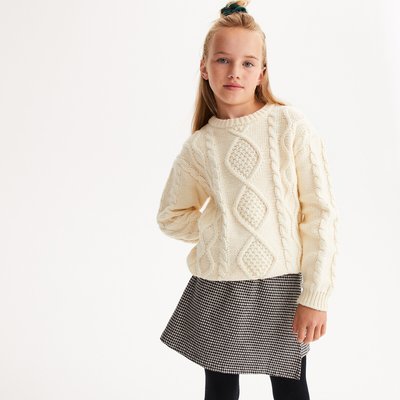 Pull col rond en grosse maille torsadée LA REDOUTE COLLECTIONS