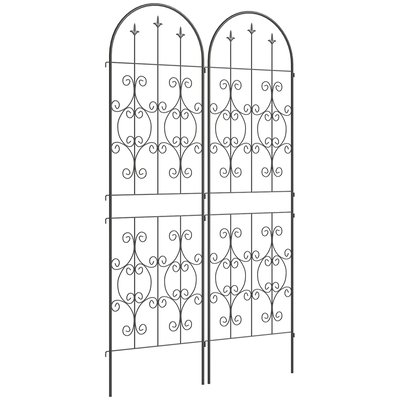 Arbor de jardin Métal Noir OUTSUNNY
