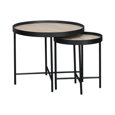 Tables gigognes rondes effet bois ADÈLE SWEEEK
