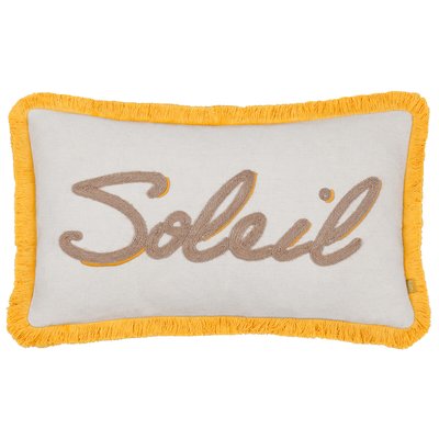 Soleil Embroidered Feather Rich Cushion FURN.